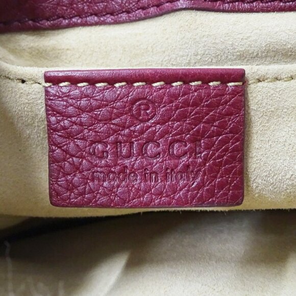 GUCCI Authentic Purple Leather Shoulder Bag - Picture 7 of 13